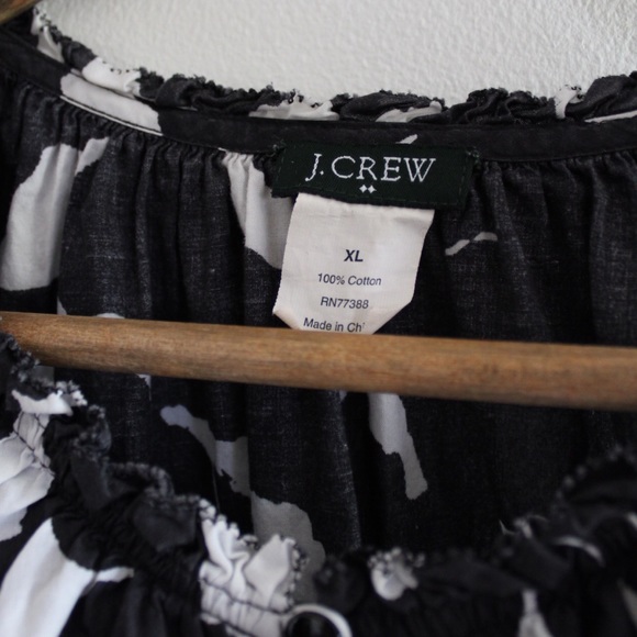 Preowned J.Crew Printed Ruffled Sleeveless Top XL - Picture 2 of 7